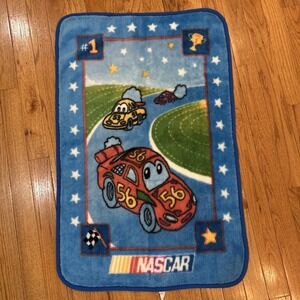 Children's Plush Blanket Cartoon NASCAR Racing Car Throw Cozy Fluffy Warm‎ Race